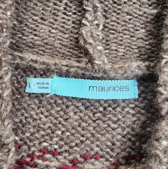 Y2K Maurices Hooded Cardigan with Tie Belt - Picture 6 of 9